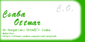 csaba ottmar business card